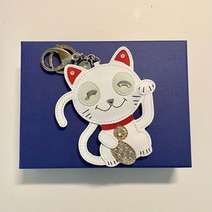 New - Swarovski lucky cat bag charm